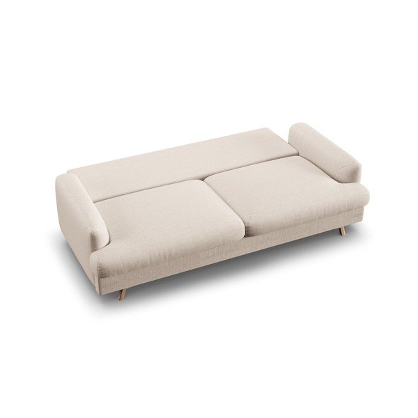 Smėlio spalvos sulankstoma/su sandėliavimo vieta sofa 233 cm Naomi – Micadoni -image-4