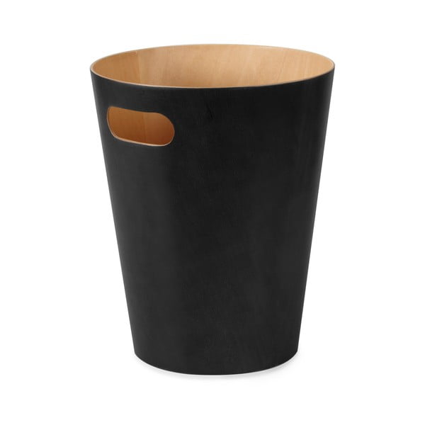 Juodos spalvos šiukšliadėžė biurui 7,5 l Woodrow – Umbra-image-4