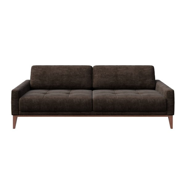 Tamsiai ruda sofa MESONICA Musso Tufted, 210 cm
