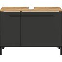 Tamsiai pilka ąžuolinė spintelė po praustuvu 80x59 cm Yonkers - Germania