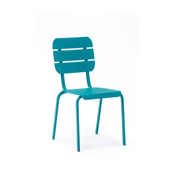 Metalinės sodo kėdės mėlynos spalvos 4 vnt. Alicante – Ezeis