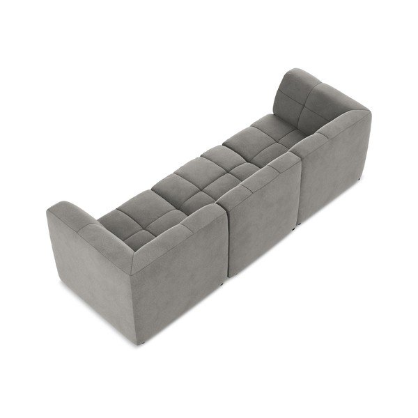 Pilkos spalvos sofa iš velveto 255 cm Aloha – Makamii-image-4