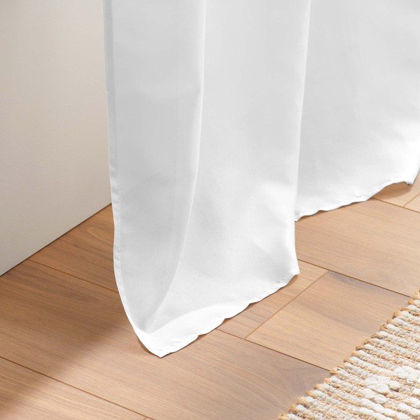 Užuolaida iš mikropluošto baltos spalvos 140x280 cm Absolu – douceur d'intérieur-image-4