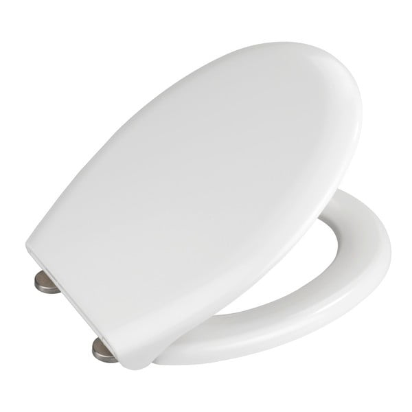 Balta lengvai užsidaranti tualeto sėdynė Wenko Rieti, 44,5 x 37 cm-image-1