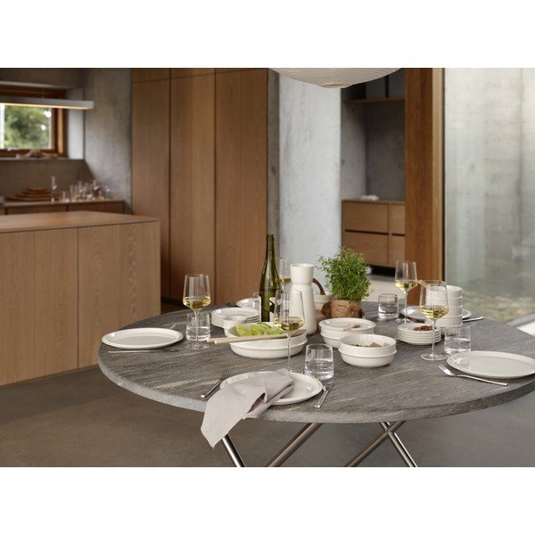 Kreminės spalvos desertinė iš porceliano  lėkštė ø 20 cm Eau – Zone-image-3