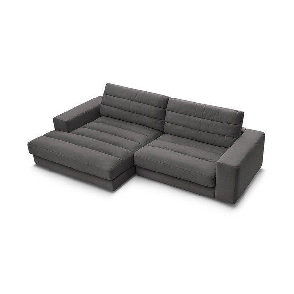 Antracito spalvos kampinė sofa iš velveto (su kairiuoju kampu/su gultu) Sierra – Bobochic Paris-image-3