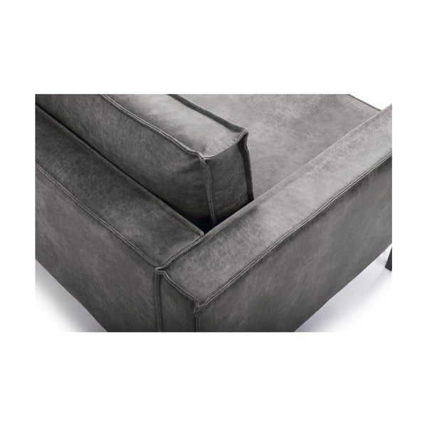 Tamsiai pilkas dirbtinės odos krėslas Scandic Rate-image-4