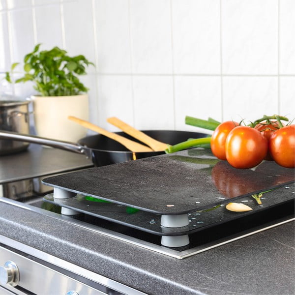 2 viryklių dangčiai iš grūdinto stiklo 52x30 cm Rosemary - Maximex-image-1