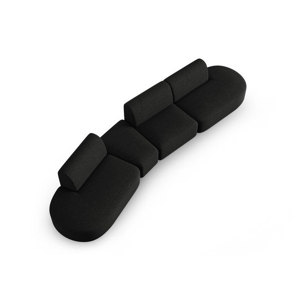 Sofa juodos spalvos 412 cm Shane – Micadoni Home-image-2