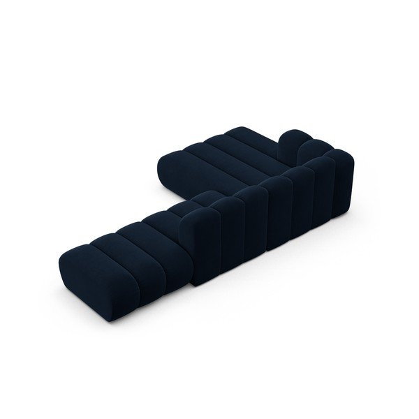 Kampinė sofa tamsiai mėlynos spalvos (su kairiuoju kampu) Lupine – Micadoni Home-image-3