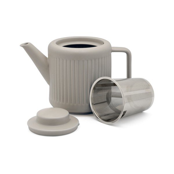 Pilkos spalvos iš porceliano su koštuvu arbatinukas 1,2 l Skagen – Bredemeijer-image-2