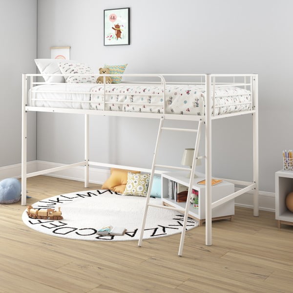 Paaukštinta vaikiška lova baltos spalvos 90x200 cm Jodie – Støraa-image-2