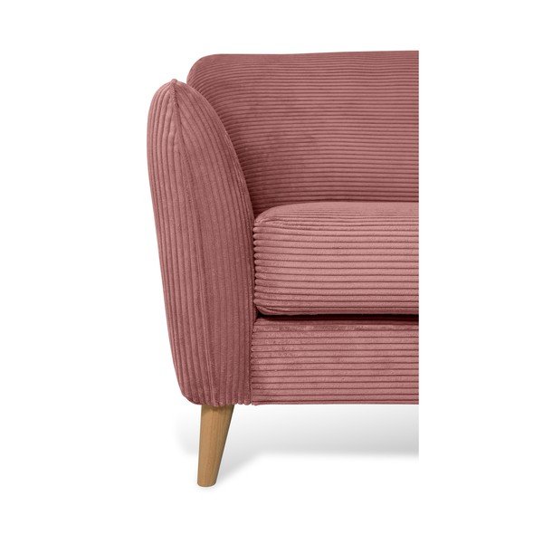 Iš kordinio velveto kampinė sofa rožinės spalvos (su dešiniuoju kampu) Paris – Scandic-image-4