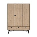 Drabužių spinta natūralios spalvos iš ąžuolo 150x200 cm Ry – Tvilum