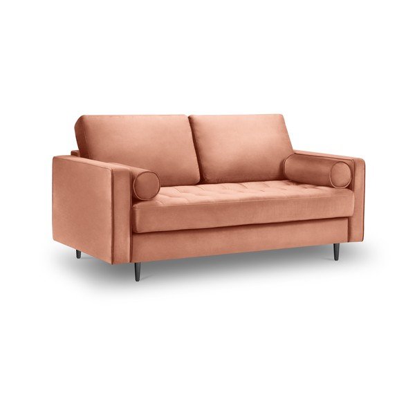 Rožinė aksominė sofa Milo Casa Santo, 174 cm-image-2