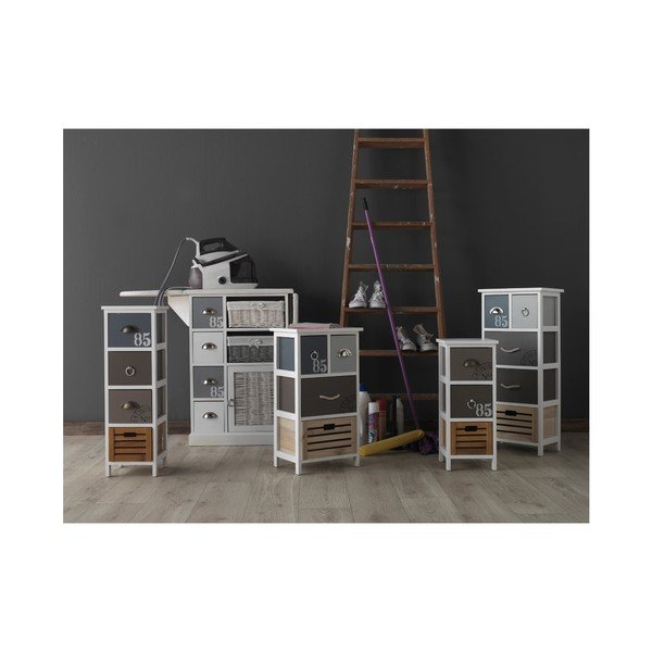 Balta komoda su lyginimo lenta ir 2 pintomis dėžėmis "Geese Home-image-1