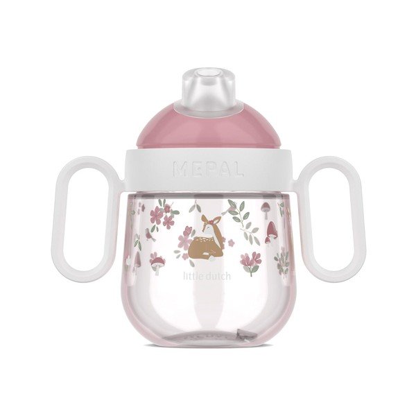 Šviesiai rožinės spalvos iš plastiko vaikiškas puodelis 200 ml Fairy Garden – Mepal-image-3