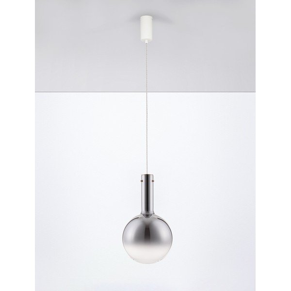 Pilkos spalvos iš stiklo kabantis šviestuvas LED su pritemdymo funkcija ø 25 cm Nostos – Nova Luce-image-3
