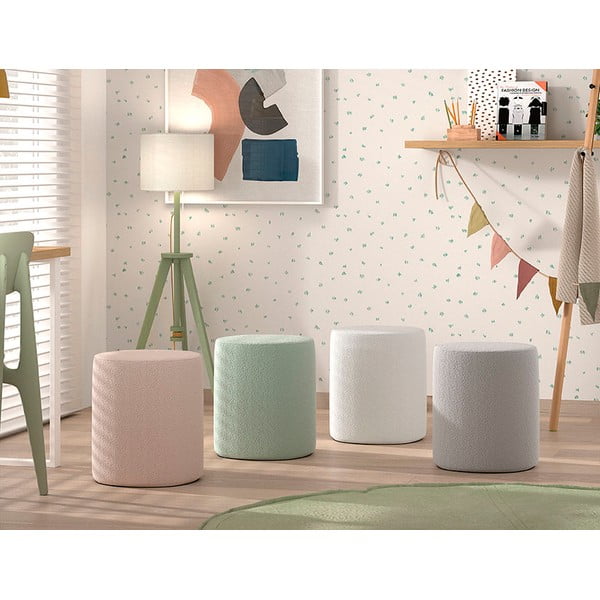 Vaikiškas pufas šviesiai žalios spalvos iš boucle MOON – Vipack-image-2