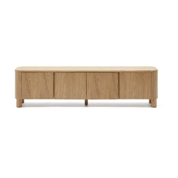 Natūralios spalvos TV spintelė iš uosio 200x52x40 cm Salaya – Kave Home