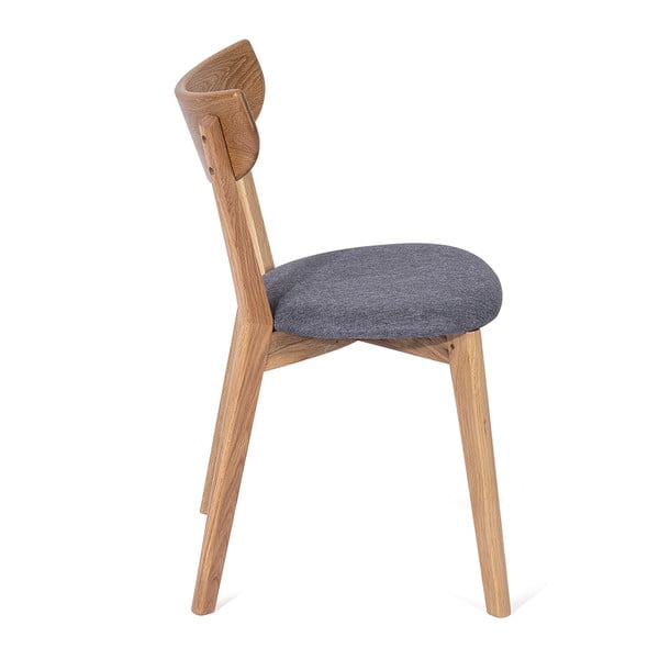 Ąžuolinė valgomojo kėdė su pilka sėdyne Arch - Bonami Selection-image-1