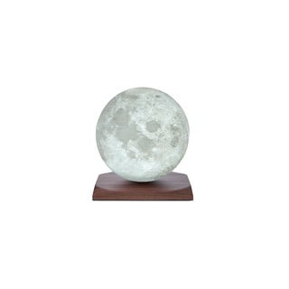 Iš riešutmedžio masyvo stalinis šviestuvas tamsiai rudos spalvos LED (aukštis 19,5 cm) Smart LunaSpin – Gingko