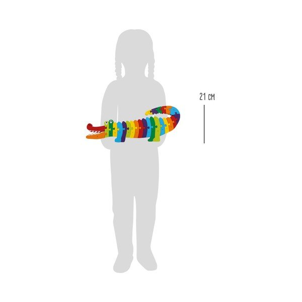 Edukacinė medinė dėlionė Legler Crocodile ABC-image-1