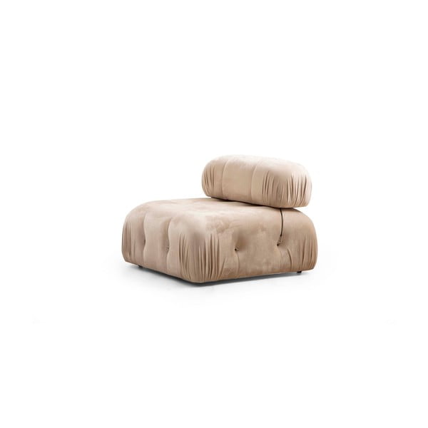 Modulinė sofa kreminės spalvos iš velveto Bubble – Artie