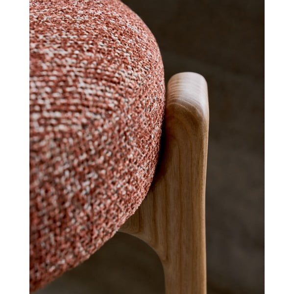 Natūralios spalvos/terakotos spalvos iš uosio masyvo valgomojo kėdė Granite – Kave Home-image-4