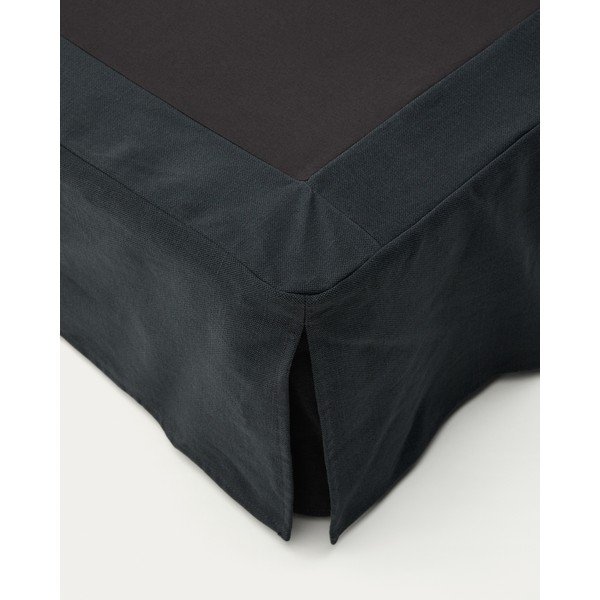 Antracito spalvos viengulė lova audiniu dengta 90x200 cm Jaira – Kave Home-image-1