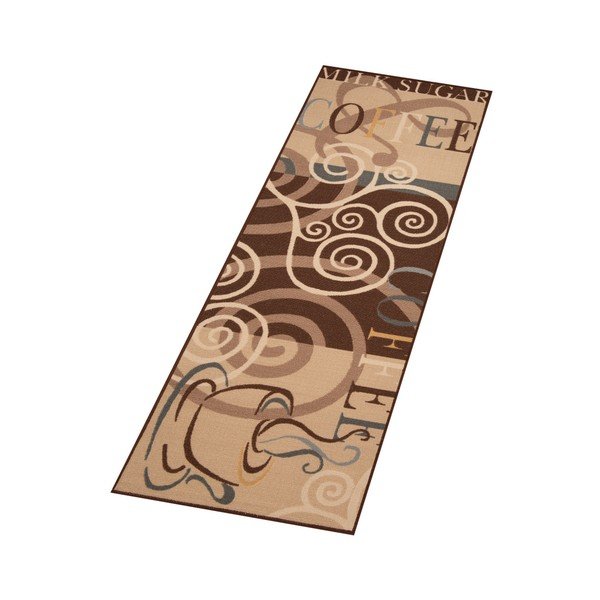 Rudos spalvos kilimas Zala Living Vibe Coffee Ornament, 67 x 180 cm-image-1