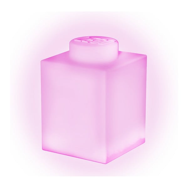 Rožinė silikoninė naktinė lemputė LEGO® Classic Brick-image-1