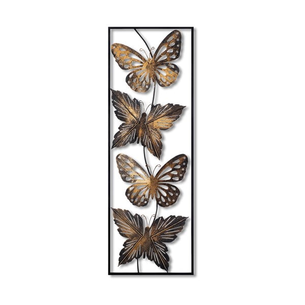 Metalinė sienų dekoracija 100x35 cm Butterfly - Wallity