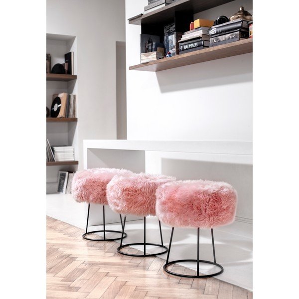 Kėdė su rausva avikailio sėdyne Royal Dream, ⌀ 36 cm-image-3