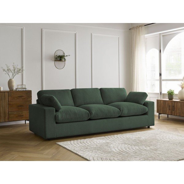 Žalios spalvos sofa iš kordinio velveto 250 cm Belair – Bobochic Paris-image-1