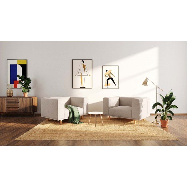 Krėslas smėlio spalvos iš boucle Kukumo – Ame Yens-image-4