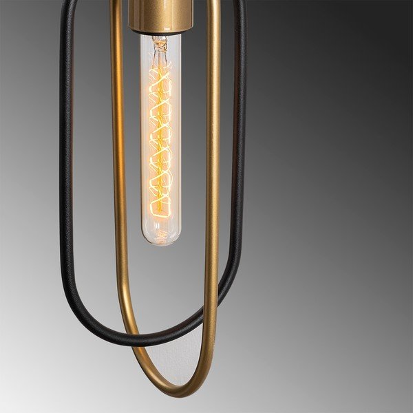 Sieninė lempa juodos spalvos/auksinės spalvos Cerco – Opviq lights-image-4