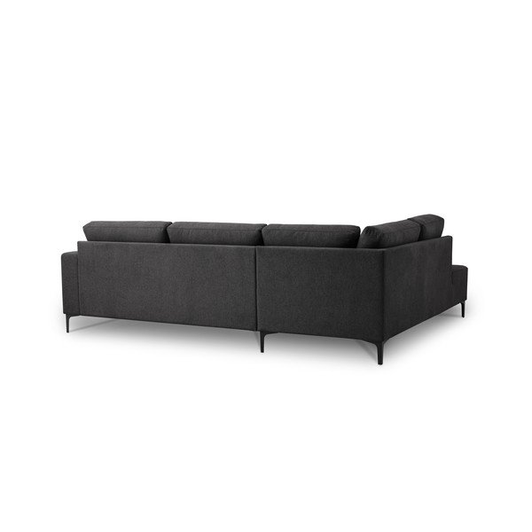 Antracito spalvos kampinė sofa iš šenilinio audinio (su kairiuoju kampu/„L“ formos) Fabian – Scandic-image-3