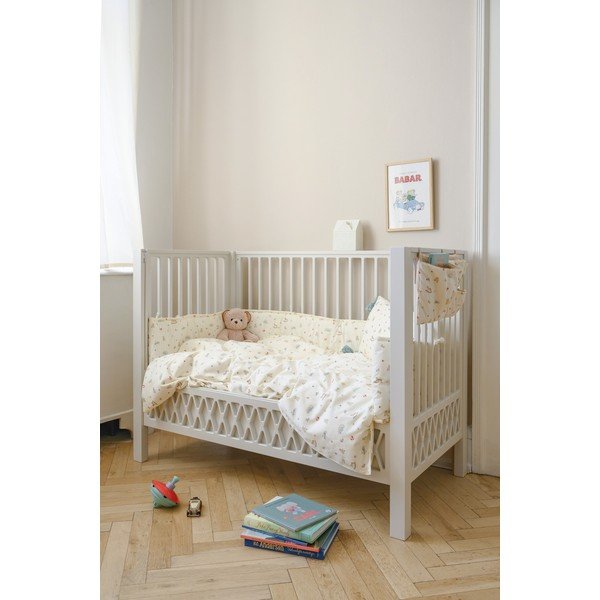 Šviesiai geltonos spalvos iš organiškos medvilnės vaikiška patalynė vaikiškai lovai 100x140 cm Vintage Toys – Cam Cam Copenhagen-image-3