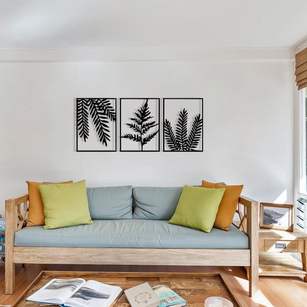 Iš metalo didelio formato sieninės dekoracijos 3 vnt. 118x50 cm Yakomo – Wallity-image-4
