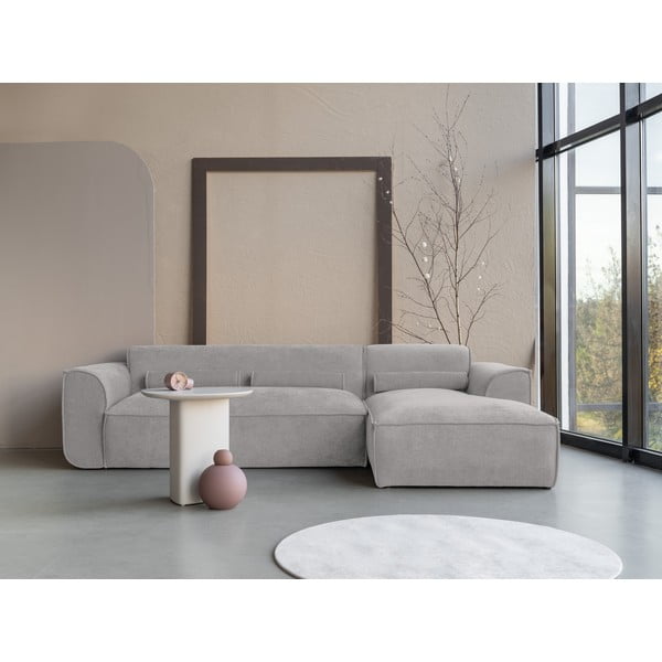 Kampinė sofa šviesiai pilkos spalvos (su dešiniuoju kampu) Flex Felix – Miuform-image-1