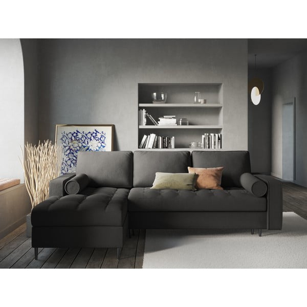 Tamsiai pilka sofa-lova Milo Casa Santo, kampas kairėje-image-1