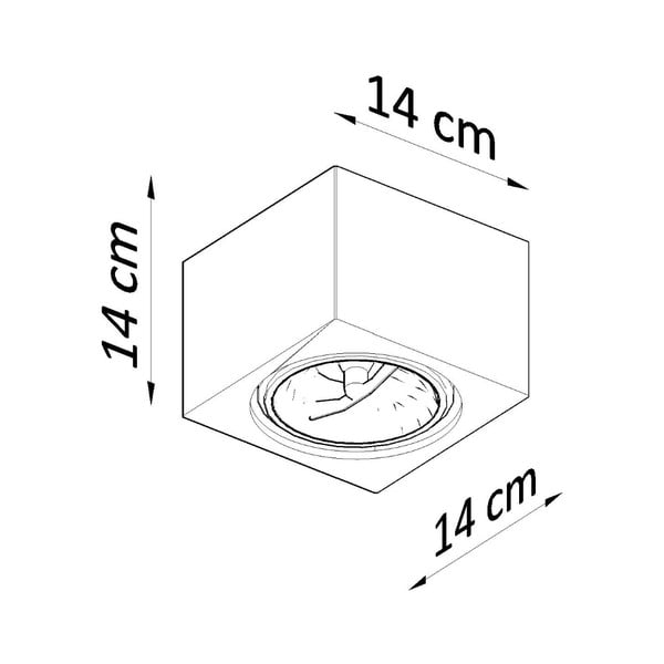 Baltos spalvos taškinis šviestuvas 14x14 cm Duozone – Sollux-image-4