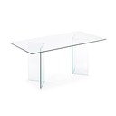 Iš stiklo valgomojo stalas 90x180 cm Burano – Kave Home