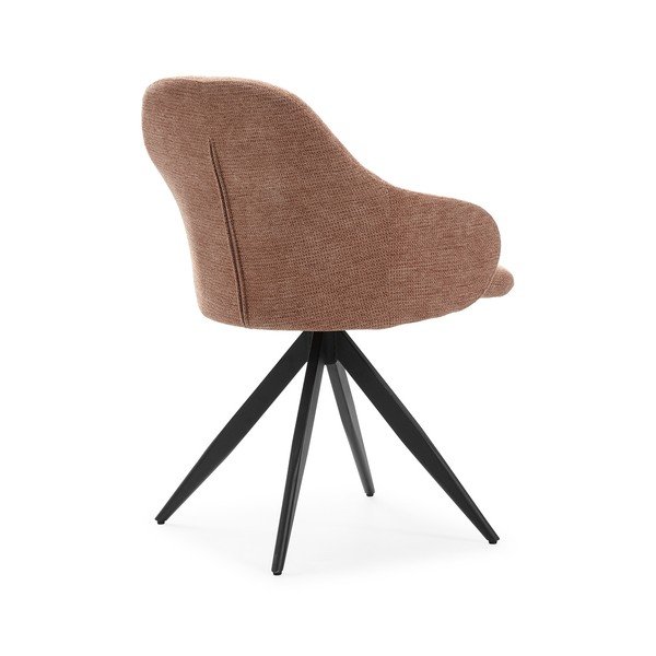 Šviesiai rudos spalvos iš audinio valgomojo kėdžių komplektas su porankiais 2 vnt. Tamara – Marckeric-image-4