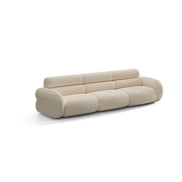 Kreminės spalvos sofa iš šenilinio audinio 305 cm Neo – Micadoni 