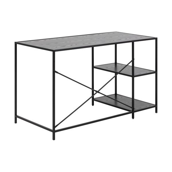 Juodas rašomasis stalas Actona Seaford, 60 x 130 cm-image-3