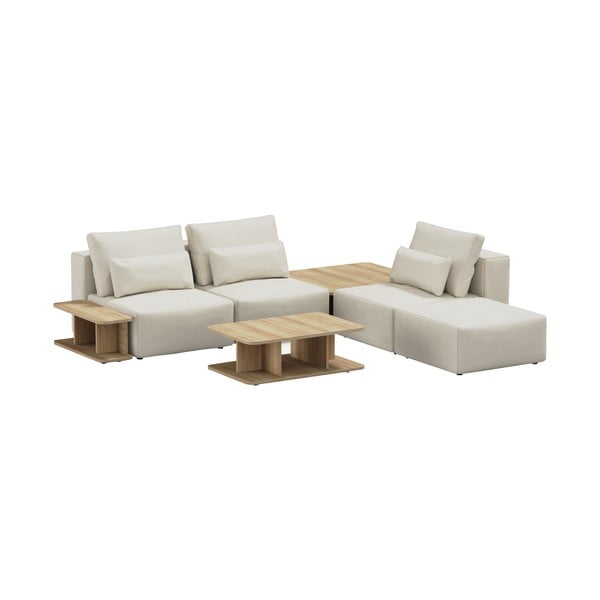 Kampinė sofa kreminės spalvos (kintama) Riposo Ottimo – Sit Sit