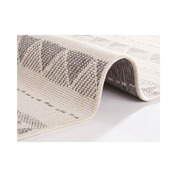 Pilkos ir kreminės spalvos lauko kilimas NORTHRUGS Bahamas, 80 x 350 cm-image-3