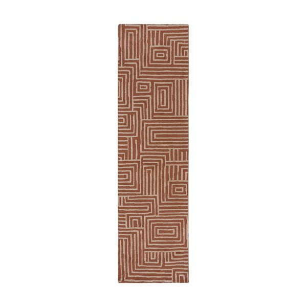 Terakotos spalvos kilimas 80x300 cm Kylo – Flair Rugs